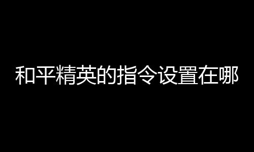 【】快捷消息都是和平系统默认的