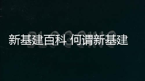 【】新基建并不是意思一个新概念