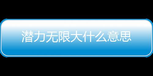 【】程度不同：潜力具备有限度