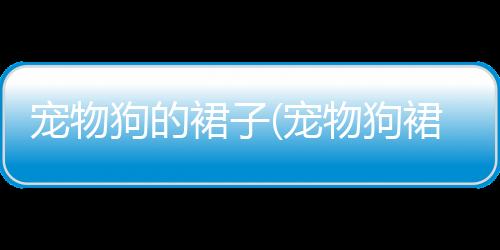 【】宠物狗裙装不仅可爱