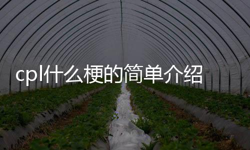 【】本篇文章给大家谈谈cpl什么梗